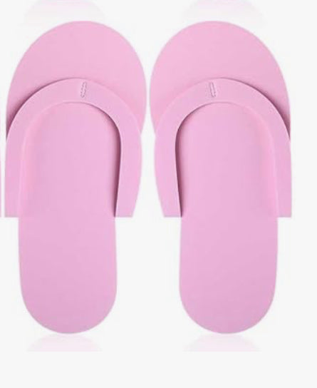 Pink Disposable Pedicure Slippers