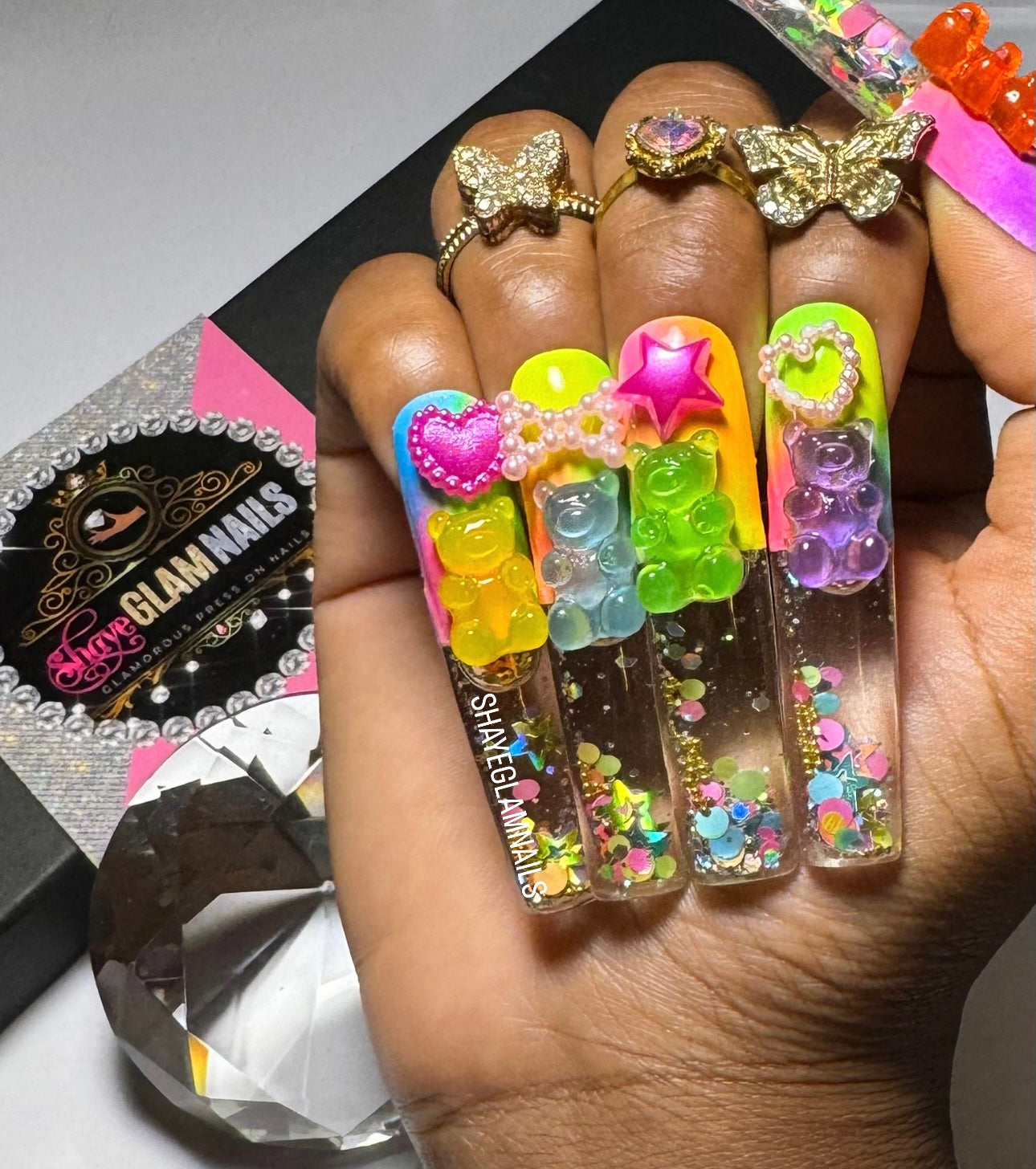 Fab Gummy Bear Press On Nails