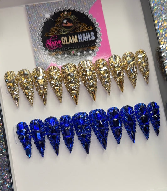 20 Set | Medium Size | Ready to Ship | All Bling Bundle | Long Stiletto