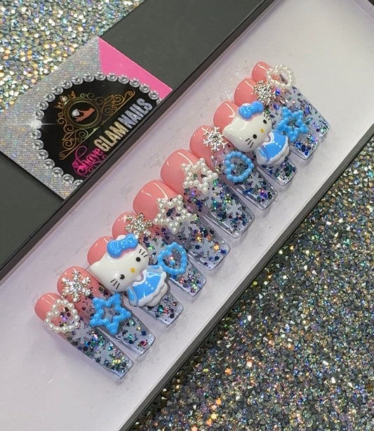 Icy Winter Wonderland Press On Nails- 20 Nail Set