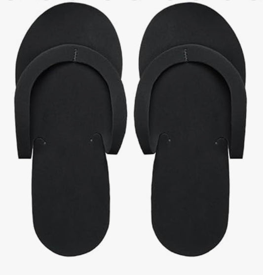 Black Disposable Pedicure Slippers