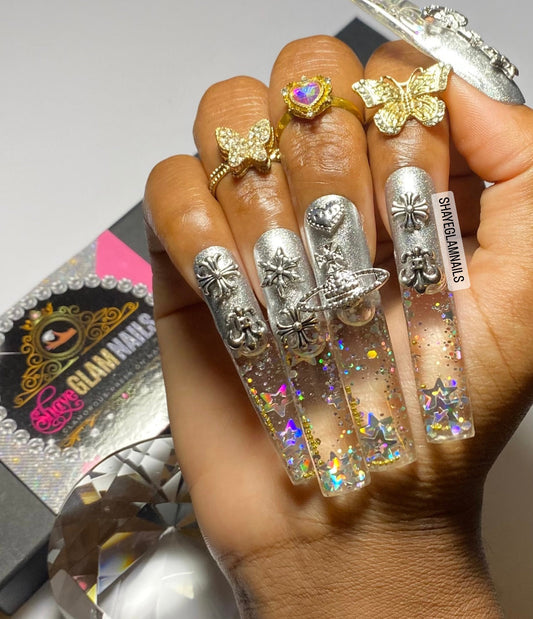 Superstar Glam Press On Nails - 20 Nail Set