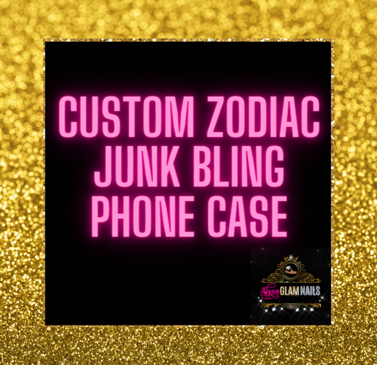 Custom Zodiac Bling Junk Phone Case