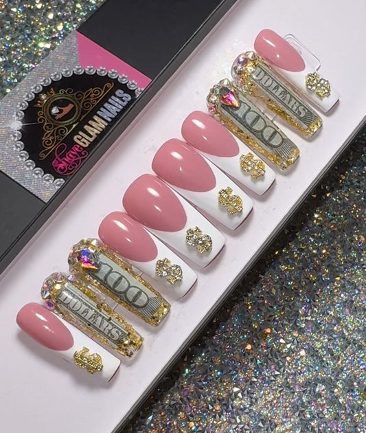 Cash Money Press On Nails - 20 Nail Set