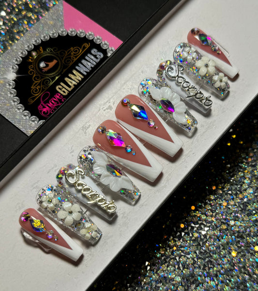 Stylish Birthday Glam Press On Nails