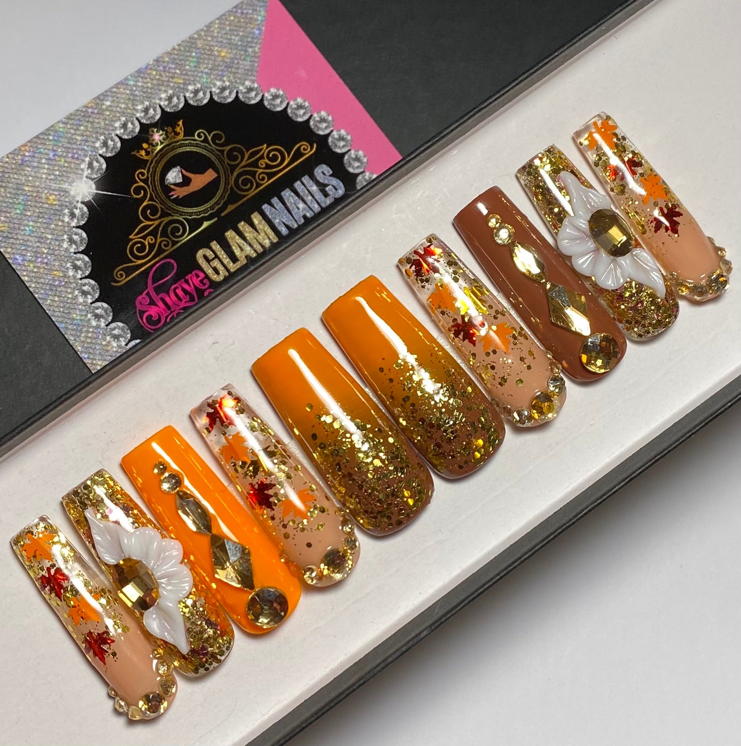 Luxury Fall Glam Press On Nails