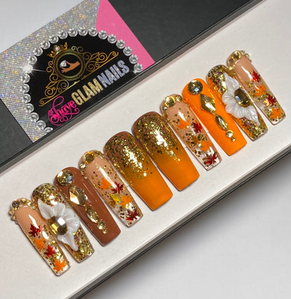 Luxury Fall Glam Press On Nails