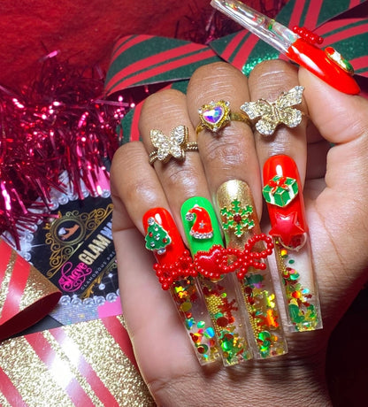 Luxury Christmas Press On Nails