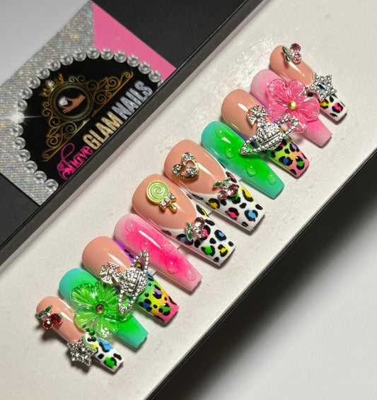 Wild Thang Glam Press On Nails