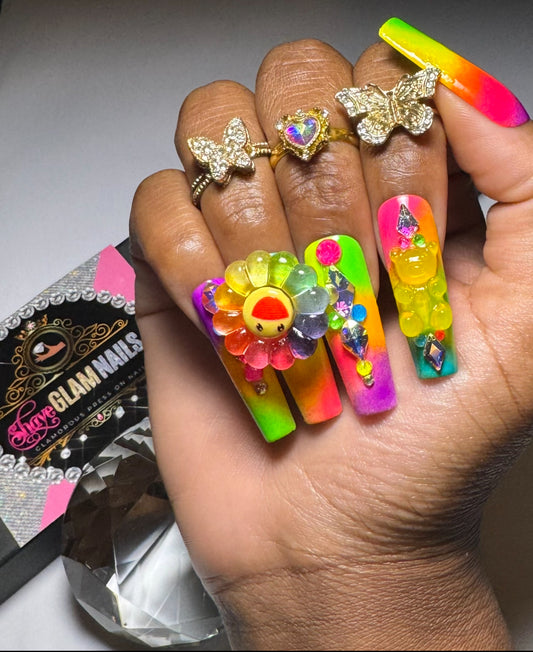 Luxury Colorful Press On Nails