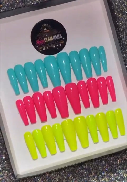 Solid Color Press On Nails - 20 Nail Set