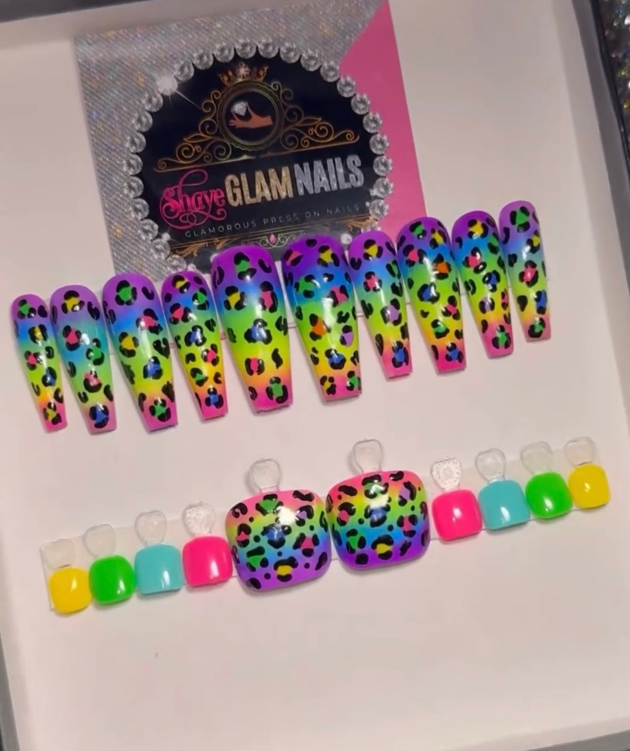 Colorful Cheetah Mani & Pedi Bundle