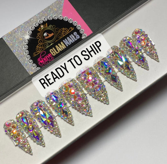 Ready to Ship | All Bling Everything | Medium | Long Stiletto