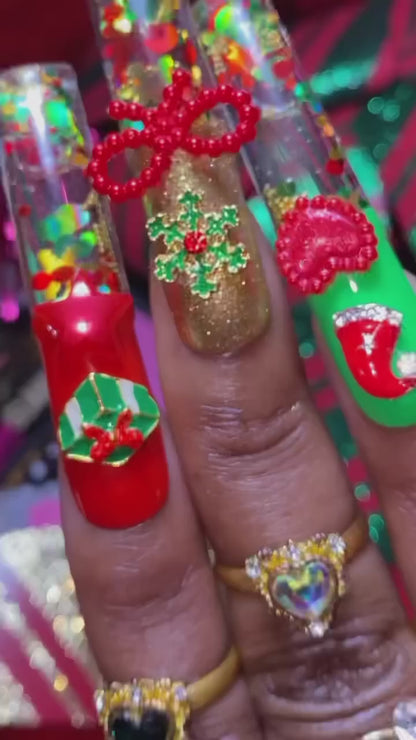 Luxury Christmas Press On Nails