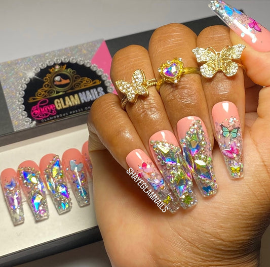 Butterfly Glam Press On Nails