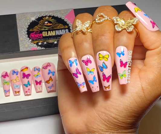 Butterfly Glam Press On Nails