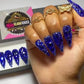Blue All Bling Everything Press On Nails