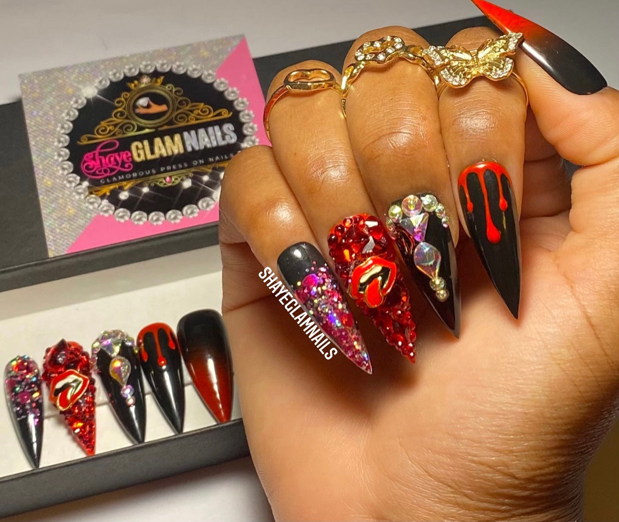 Glam Halloween Press On Nails