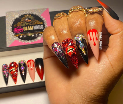 Glam Halloween Press On Nails