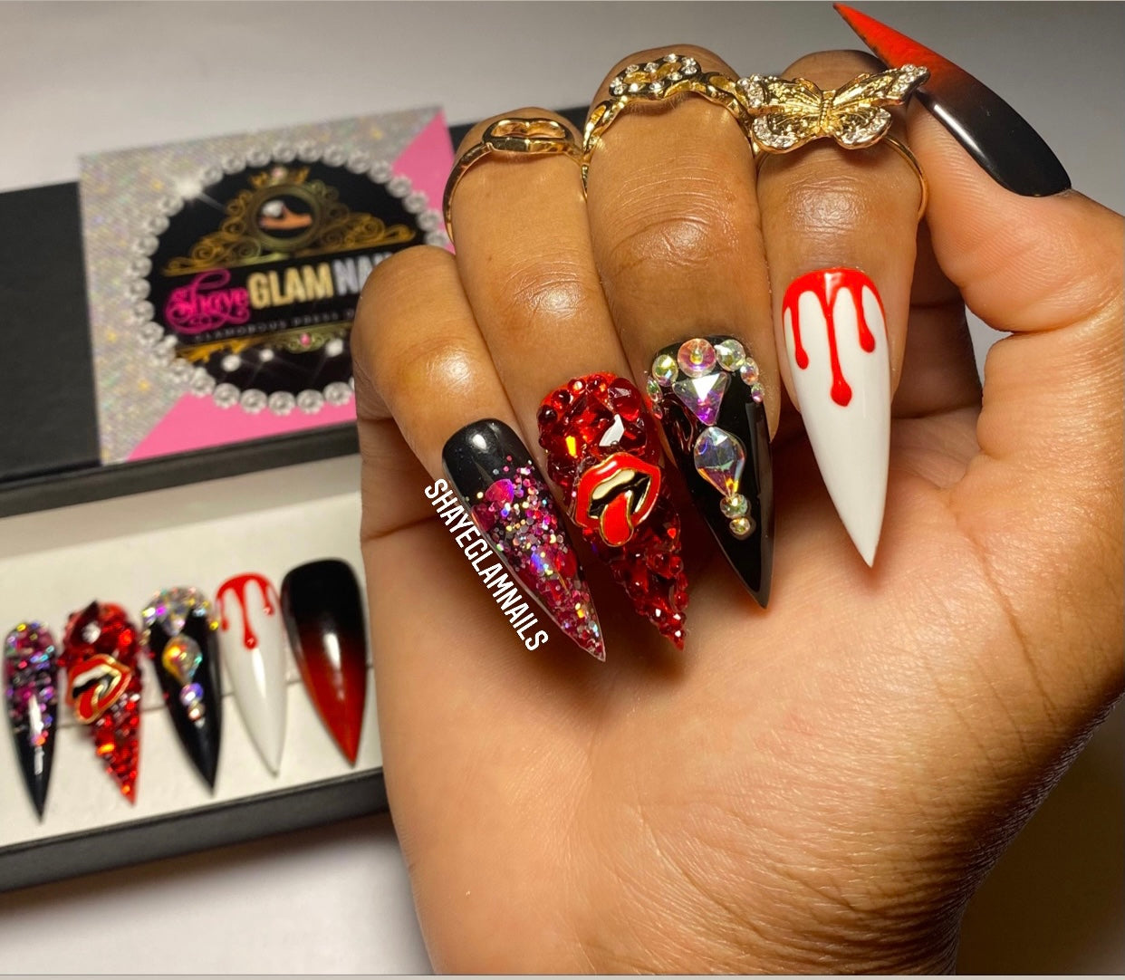 Glam Halloween Press On Nails