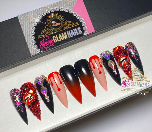 Glam Halloween Press On Nails