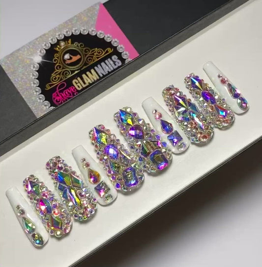 Bling Glam Style Press On Nails