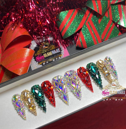 Christmas All Bling Everything Press On Nails