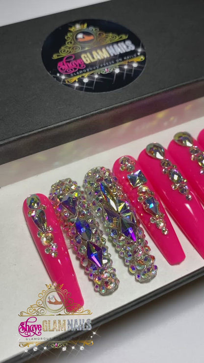 Pink Diamond Press On Nails