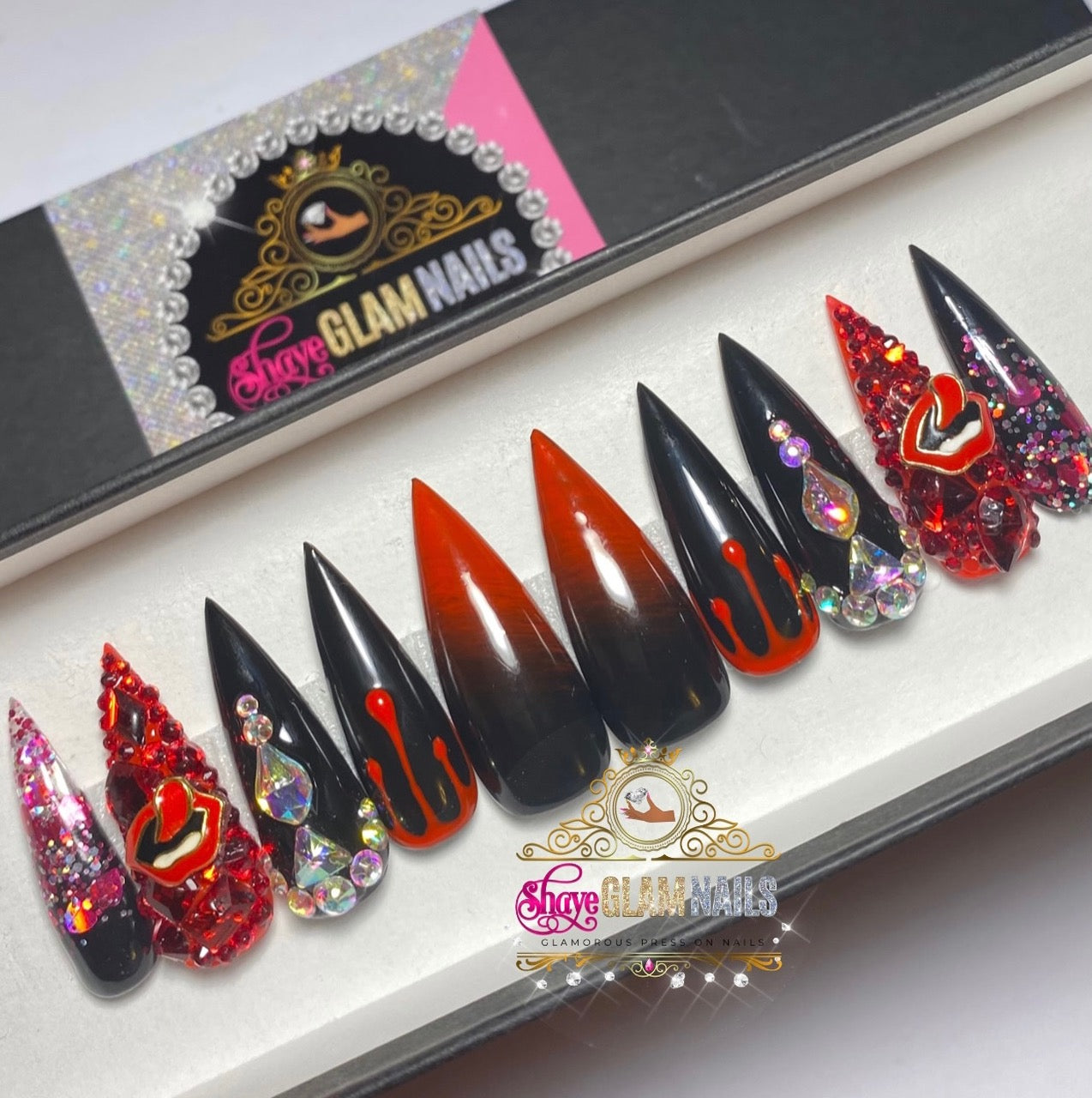 Glam Halloween Press On Nails