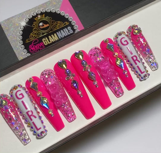 "It's a Girl" Press On Nails