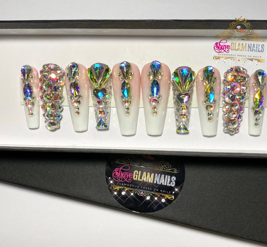 Luxury Ombré Diamond Press On Nails