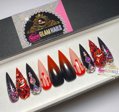 Glam Halloween Press On Nails