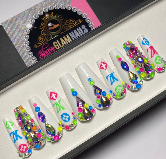 Colorful Luxury Press On Nails