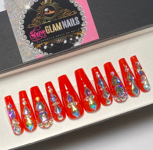 Diamond Glam Bling Press On Nails