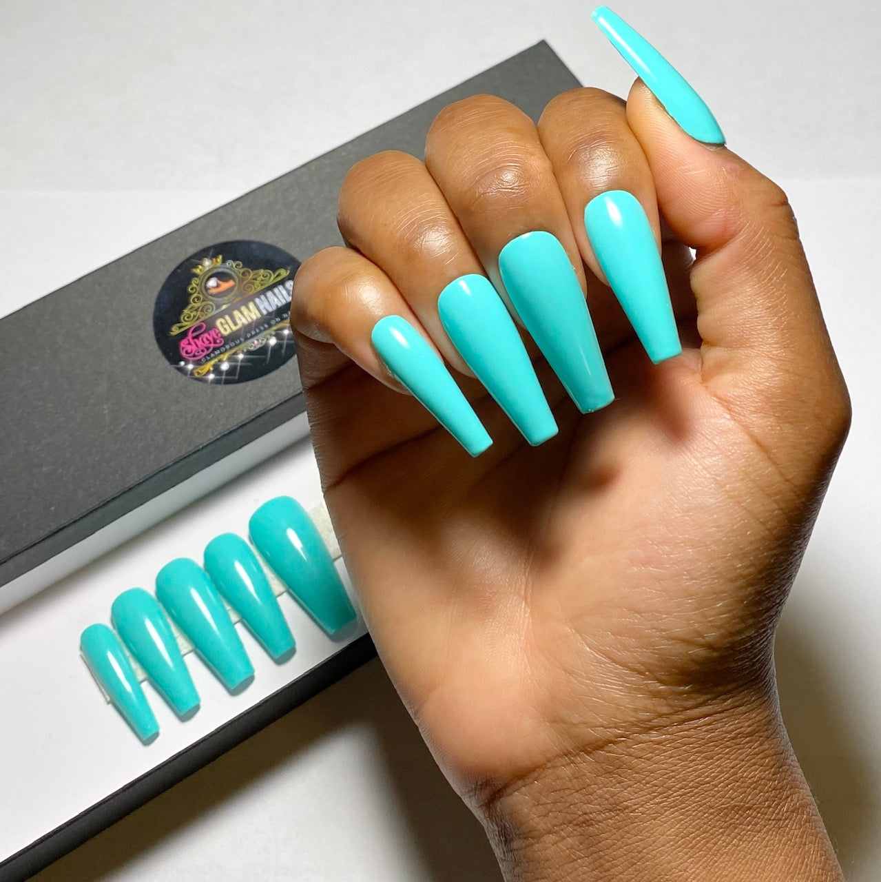 Turquoise Press On Nails