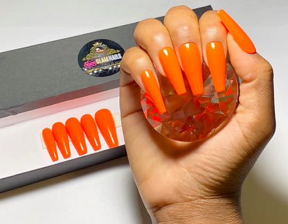 Orange Press On Nails