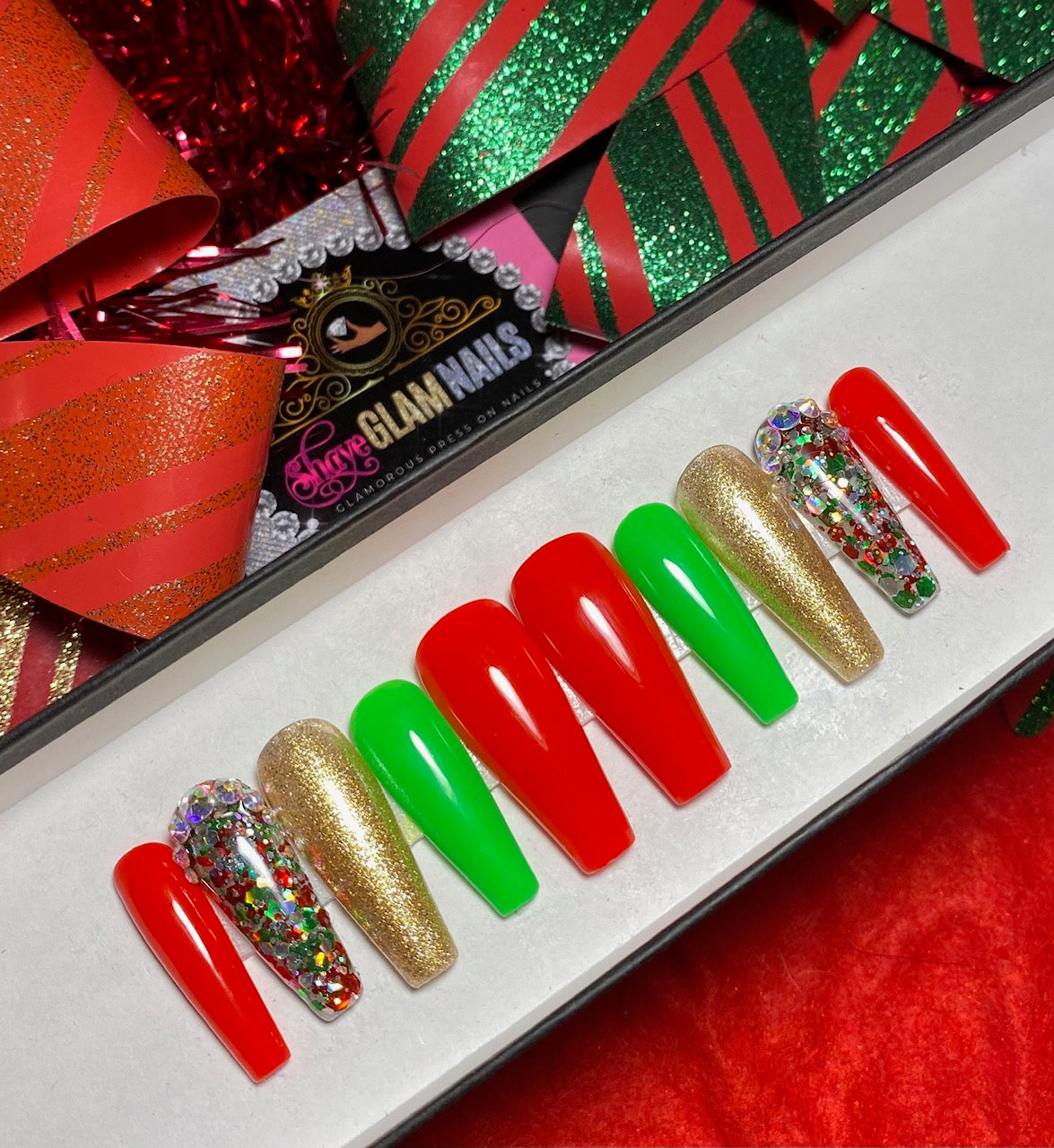 Jolly Christmas Press On Nails