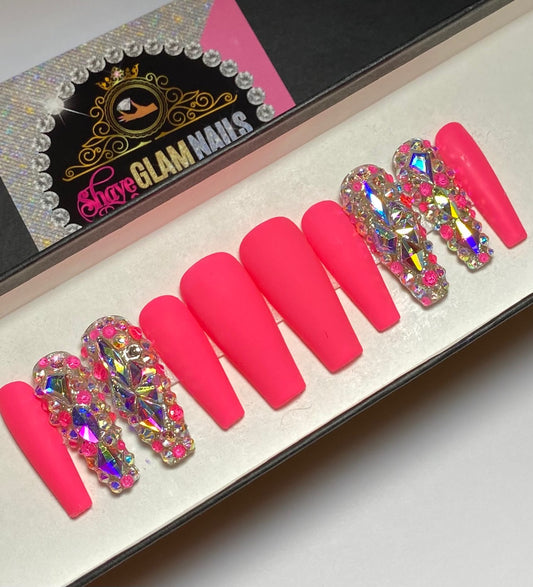 Colorful Bling Style - Two Bling Nails