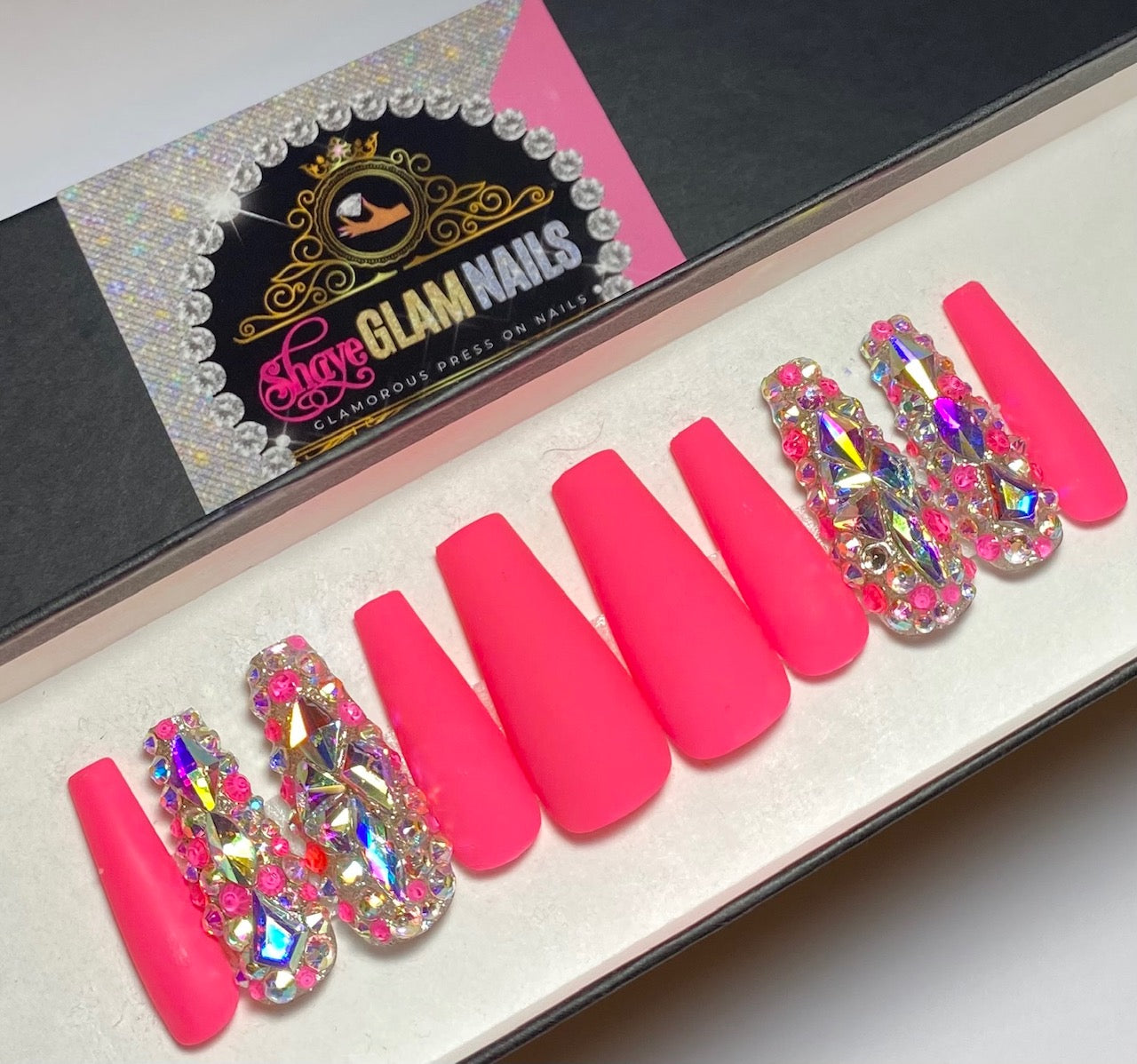 Colorful Bling Style - Two Bling Nails