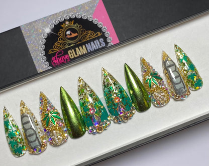 420 Glam Style Press On Nails