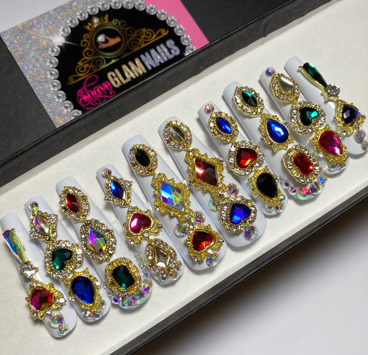 Diamond Glamour Press On Nails