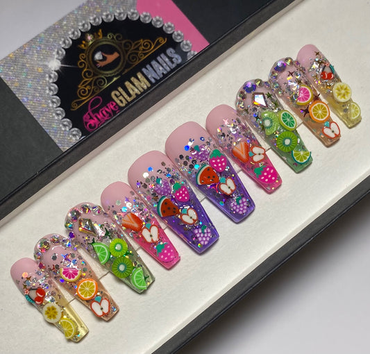 Fruity Press On Nails