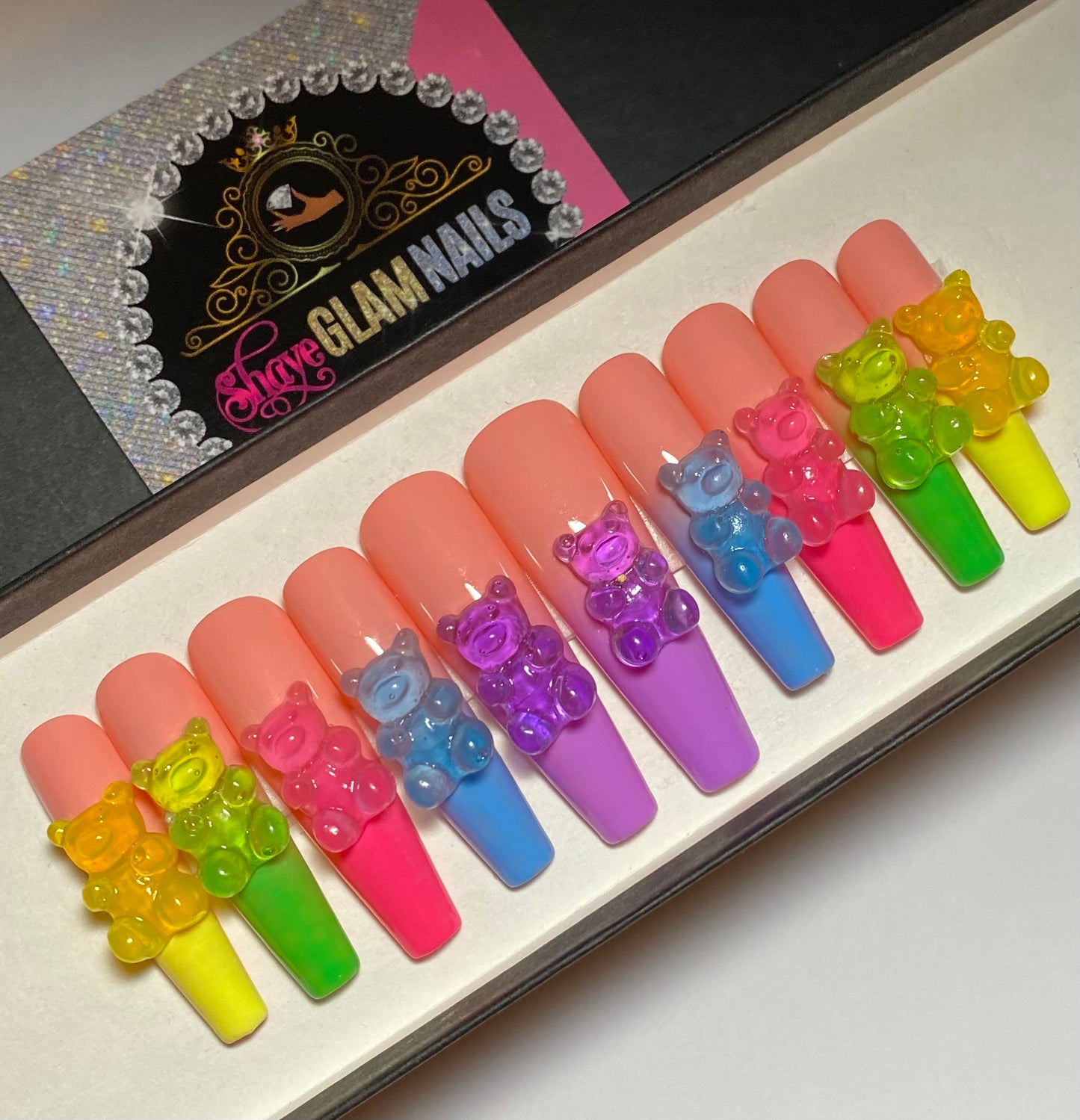 3D Gummy Bear Press On Nails