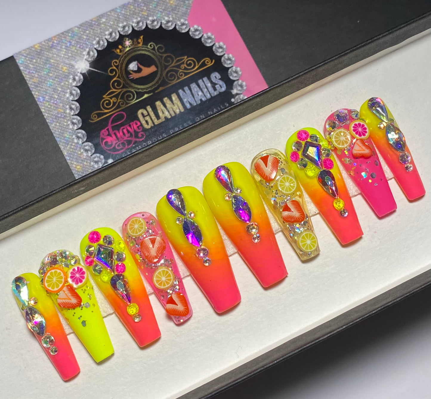 Strawberry Lemonade Press On Nails