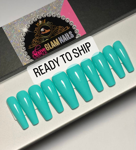 Ready to Ship | Turquoise | Small | Long Coffin